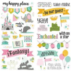   Matrica , Foam Stickers / Simple Stories Say Cheese Fantasy At The Park (2 ív)