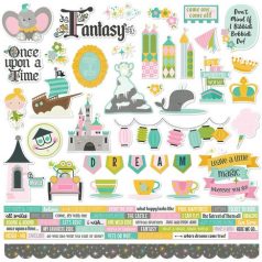   Matrica 12" (30 cm), Cardstock Stickers / Simple Stories Say Cheese Fantasy At The Park (1 ív)