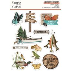   Matrica , Layered Stickers / Simple Stories Simple Vintage Lakeside (1 ív)