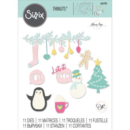 SIZZIX vágósablon, Christmas Joy / Sizzix Thinlits Die Set (1 csomag)