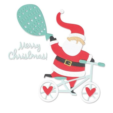 SIZZIX vágósablon, Santa's Bike / Sizzix Thinlits Die Set (1 csomag)