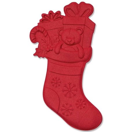 SIZZIX domborító mappa, Christmas Stockings / Sizzix 3-D Impresslits Embossing Folder Christmas Stockings (1 csomag)