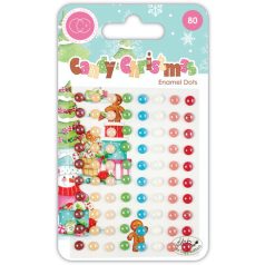   Díszítőelem , Enamel Dots / Craft Consortium Candy Christmas (1 csomag)