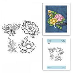   Gumibélyegző , Large Peonies / Spellbinders Cling Stamp Set (1 csomag)