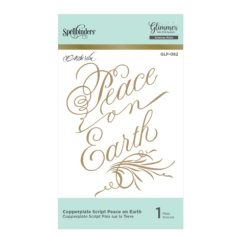   Klisé , Copperplate Script Peace on Earth / Spellbinders Hot Foil Plate (1 db)